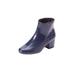 Extra Wide Width Women's The Sidney Bootie by Comfortview in Navy Croco (Size 10 1/2 WW)