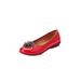Wide Width Women's The Pax Slip On Flat by Comfortview in Red (Size 7 1/2 W)