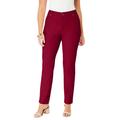 Plus Size Women's Invisible Stretch® Contour Straight-Leg Jean by Denim 24/7 in Rich Burgundy (Size 38 WP)