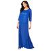 Plus Size Women's Lace Popover Dress by Roaman's in True Blue (Size 18 W)