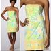 Lilly Pulitzer Dresses | Lilly Pulitzer Bowen Gator Patch Strapless Dress | Color: Green/Yellow | Size: 0