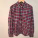 J. Crew Shirts | J. Crew Men's Medium Slim Fit Oxford Long Sleeve Plaid Button Down Shirt | Color: Blue/Red | Size: M