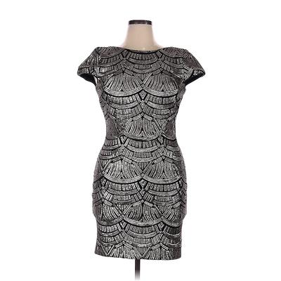 Dress the Population Cocktail Dress - Bodycon: Silver Dresses - Used - Size X-Large