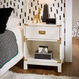 Kedric 1-Drawer Gold Accent Nightstand by iNSPIRE Q Junior