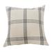 Square Plaid Cotton Pillow Cover, Grey