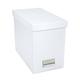 Bigso Box of Sweden File Organiser Storage - Stylish Organiser Box Including 8 Hanging Files - Container for Folders Made of Fibreboard and Paper - White