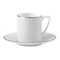 Wedgwood Jasper Conran at Pinstripe Coffee Cup & Saucer, White with Platinum Stripes (1057995)