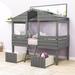 Viv + Rae™ Hutsell Twin Size 2 Drawers Low Loft Wood House Bed in Gray | 71 H x 48 W x 79 D in | Wayfair A791DA33CA5D4DFEAB137830FFF8E548