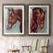 Gracie Oaks Paint By Number Horse I-Premium Framed Print - Ready To Hang Canvas, Solid Wood in Brown/Green | 27.5 H x 75 W x 1.5 D in | Wayfair