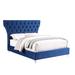 Rosdorf Park Velvet Platform Bed Upholstered/Velvet in Blue | 60 H x 89 W x 81 D in | Wayfair E4307B74D76E4FE99EA51F40B33FBDE2