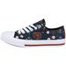 Women's FOCO Navy Chicago Bears Flower Canvas Allover Shoes