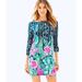 Lilly Pulitzer Dresses | Euc Lilly Pulitzer Upf 50+ Sophie Three Quarter Sleeve Shift Dress | Color: Blue/Gold | Size: S