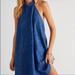 Free People Dresses | Free People Denim Halter Dress | Color: Blue | Size: S