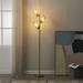 Brightech Lyra 71 in. Mid-Century Modern 3-Light Adjustable LED Floor Lamp w/ 3 Cylinder Shades in Yellow | 71.5 H x 20 W x 20 D in | Wayfair