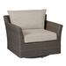 Summer Classics Outdoor Club Glider Wicker Chair w/ Cushions in Black | 30 H x 38.25 W x 33.5 D in | Wayfair 26262+C589H6101N