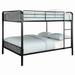 Isabelle & Max™ Brixham Full Over Full Bunk Bed w/ Ladder Metal in Black | 59.5 H x 56.75 W x 79 D in | Wayfair D728EFADC99F416DAC538C8C34482A96