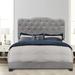 Red Barrel Studio® Tufted Bed Frame, WF-HL-SH276 Upholstered/Linen in Gray | 49.7 H x 58.13 W x 80.6 D in | Wayfair