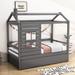 Harper Orchard Bibeau Twin Size House Daybed w/ Trundle Wood in Gray | 74 H x 41.2 W x 80 D in | Wayfair 5AC58A49E9B74BBFA25515C344E51CDB