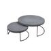 Latitude Run® Volterra Round Concrete & Steel Nesting Tables - Large Concrete/Metal in Black/Gray | 18 H x 35 W x 35 D in | Wayfair