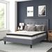 Lark Manor™ Aluino Queen Size Tufted Upholstered Platform Bed In Dark Fabric w/ 10 Inch Certipur-US Certified Pocket Spring Mattress Upholstered | Wayfair