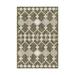 Gray 37 x 26 x 0.13 in Area Rug - Foundry Select Green_Unique Loom Traliccio Outdoor Trellis Rug Polypropylene | 37 H x 26 W x 0.13 D in | Wayfair