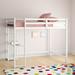 Viv + Rae™ Hutcheson Wood Loft Bed w/ Built-In Desk & Shelves in White | 65 H x 58.5 W x 79 D in | Wayfair 780D91872084468B879E19C564290359