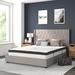 Red Barrel Studio® Riverdale Tufted Platform Bed w/ 10 Inch Pocket Spring Mattress Wood in Gray | 48.5 H x 67.5 W x 86 D in | Wayfair