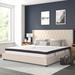 Red Barrel Studio® Riverdale Tufted Platform Bed w/ 10 Inch Pocket Spring Mattress Wood in Brown | 48.5 H x 84 W x 85.25 D in | Wayfair