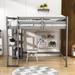 Harriet Bee Dunnuck Full Size Loft Bed, Wood Loft Bed w/ Desk & Shelves in Gray | 65 H x 59 W x 79 D in | Wayfair 0C38E459E4EE4E688C7325ABDD25B1BF