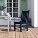 Lark Manor™ Alirah Kamden Traditional Patio Dining Chair Plastic/Resin in Blue | 39.2 H x 25.2 W x 23.5 D in | Wayfair