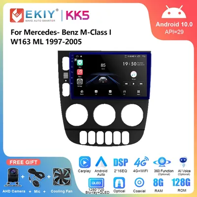 EKIY KK5 autoradio Android Auto pour mercedes-benz classe M I W163 ML 1997 - 2005 lecteur multimédia