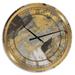 Designart 'Marble Gold and Black' Glam Large Wall CLock