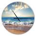 Designart 'Sea Sunset' Oversized Coastal Wall CLock