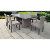 Monterey Rectangular Outdoor Patio Dining Table with 6 Armless Chairs