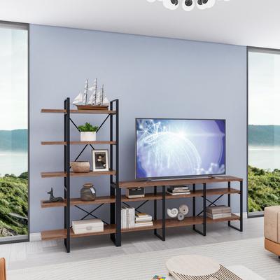 Davee Antique Walnut Colo Entertainment TV Stand - 106.30"W*71"H*12.52"D