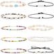 Puka Shell Necklaces, Pearl Shell Choker Necklaces for Women (10-Pack)