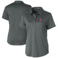 Women's Cutter & Buck Gray Cleveland Guardians Prospect Textured Stretch Polo