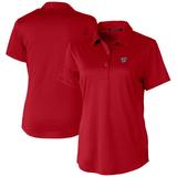 Women's Cutter & Buck Red Washington Nationals Prospect Textured Stretch Polo