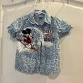 Disney Shirts & Tops | Disney Mickey Mouse Embroidered Hawaiian Shirt. Size 18 Months | Color: Blue | Size: 18mb