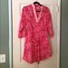Lilly Pulitzer Dresses | Lilly Pulitzer Bright Pink Tunic Dress-Size Xs | Color: Pink/White | Size: Xs