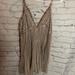 Free People Dresses | Free People Intimate Tan Sequin Stripe Mini Dress. Nwot | Color: Silver/Tan | Size: Xs