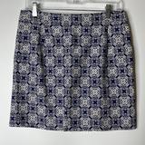 J. Crew Skirts | J. Crew Womens Blue/White Short Pencil Skirt Size 4 | Color: Blue/White | Size: 4