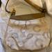 Coach Bags | Coach Tan/Beige Signature Logo Excellent Condition Shoulder Bag | Color: Brown/Cream | Size: Medium