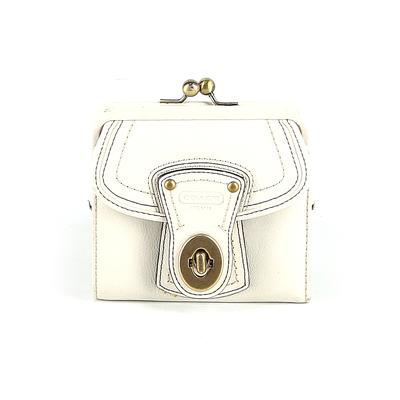 Coach Leather Coin Purse: White Graphic Bags
