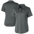 Women's Cutter & Buck Gray Washington Nationals Prospect Textured Stretch Polo