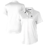 Women's Cutter & Buck White New York Yankees Prospect Textured Stretch Polo