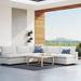 Commix 5-Piece Sunbrella Outdoor Patio Armless Sectional Sofa by Modway Metal/Rust - Resistant Metal/Sunbrella® Fabric Included | Wayfair