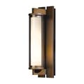 Hubbardton Forge Fuse 1 - Bulb Outdoor Flush Mount Aluminum/Glass/Metal in Brown | 17 H x 4.6 W x 5.9 D in | Wayfair 306453-SKT-75-ZM0379