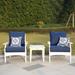 LuXeo Aspen Deep Seating Outdoor Chair w/ End Table, 3-Piece Plastic | Wayfair LUX-1550-OWHT3