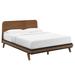 Corrigan Studio® Dylan Queen Platform Bed Wood & /Upholstered/Polyester in Brown | 32 H x 65.5 W x 83.5 D in | Wayfair